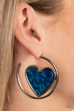 Load image into Gallery viewer, Smitten with You - Blue Hoop Earrings