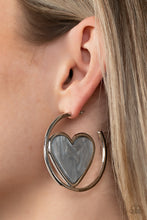 Load image into Gallery viewer, Smitten with You - Silver Hoop Earrings
