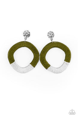 Thats a WRAPAROUND - Green Post Earrings