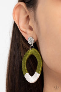 Thats a WRAPAROUND - Green Post Earrings