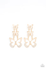 Load image into Gallery viewer, Flamboyant Flutter - Gold Post Earrings