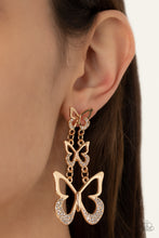 Load image into Gallery viewer, Flamboyant Flutter - Gold Post Earrings