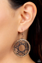 Load image into Gallery viewer, Whirly Whirlpool - Copper Earrings