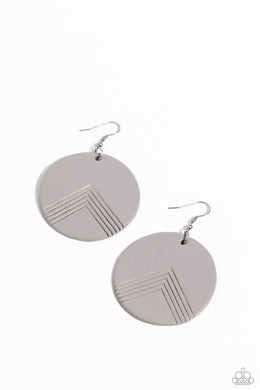 On the Edge of Edgy - Silver Earrings