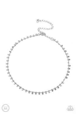 Spotlight Spunk - Silver Choker Necklace