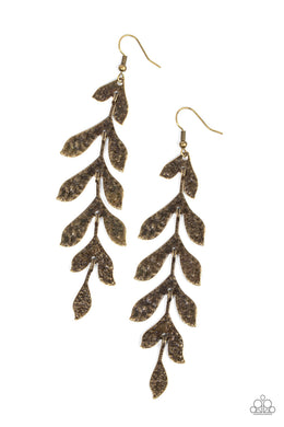Lead From the FROND - Brass Earrings