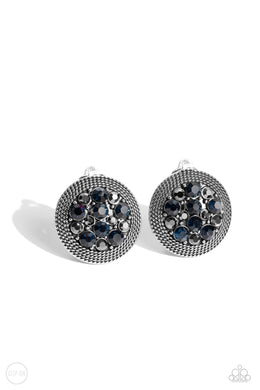 Stellar Status - Blue Clip-On Earrings