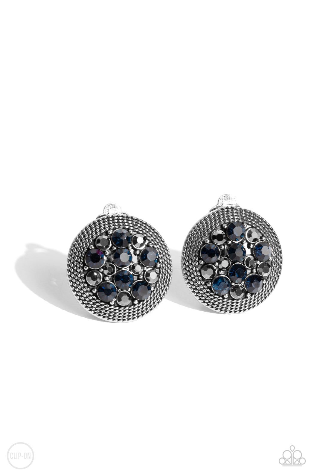 Stellar Status - Blue Clip-On Earrings