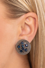 Load image into Gallery viewer, Stellar Status - Blue Clip-On Earrings