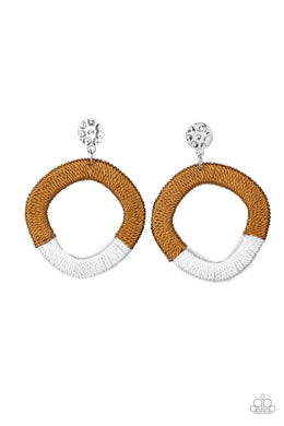 Thats a WRAPAROUND - Brown Post Earrings