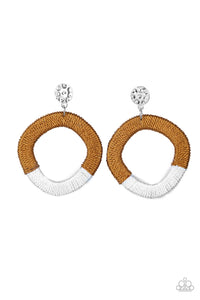 Thats a WRAPAROUND - Brown Post Earrings