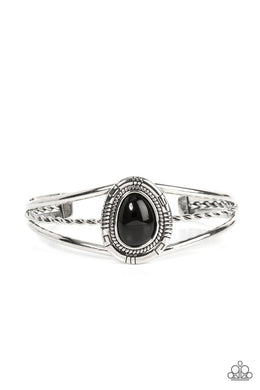 Ethereal Enthusiast - Black Cuff Bracelet