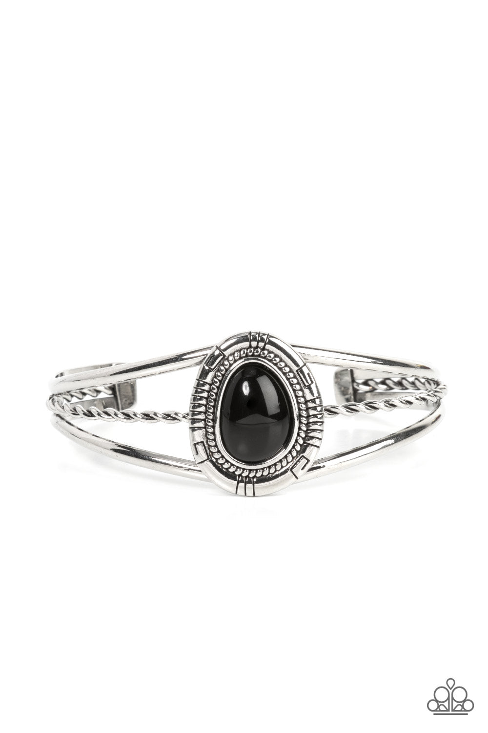 Ethereal Enthusiast - Black Cuff Bracelet