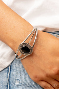 Ethereal Enthusiast - Black Cuff Bracelet