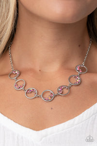 Blissfully Bubbly - Pink Necklace