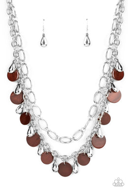 Beachfront Fabulous - Brown Necklace