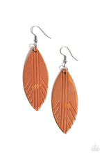 Load image into Gallery viewer, Leather Lounge - Brown Earrings