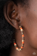 Load image into Gallery viewer, Effortlessly Earthy - Orange Hoop Earrings