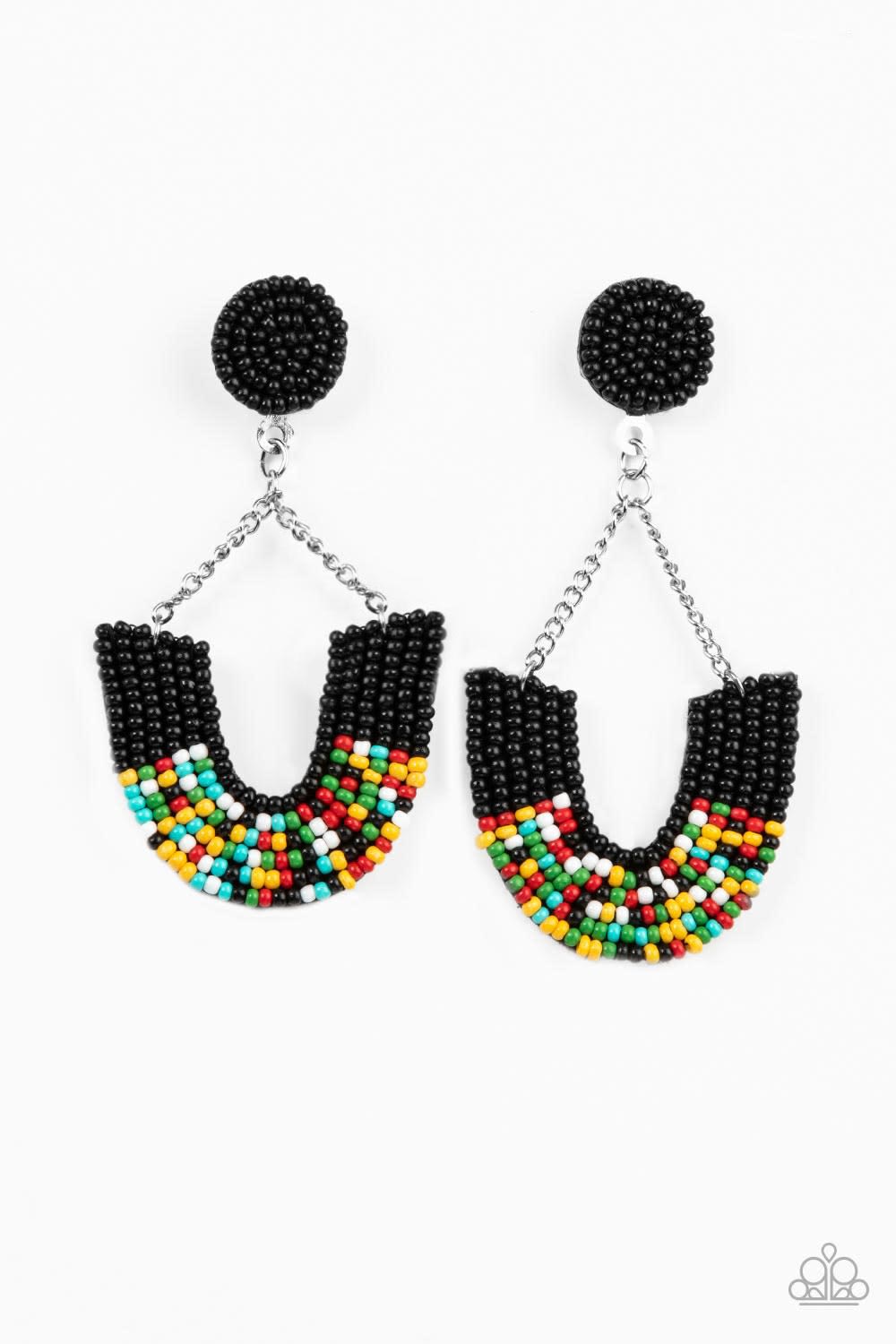 Make it RAINBOW - Black Post Earrings