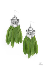 Load image into Gallery viewer, Plume Paradise - Green Earrings