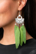 Load image into Gallery viewer, Plume Paradise - Green Earrings
