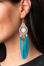 Load image into Gallery viewer, Pretty in PLUMES - Blue Earrings