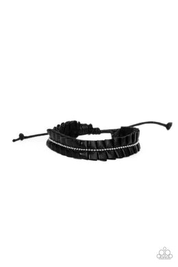 Hard to PLEATS - Black Sliding Knot Bracelet