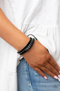 Hard to PLEATS - Black Sliding Knot Bracelet