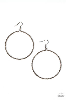 Basically Beaded - Black (Gunmetal) Earrings