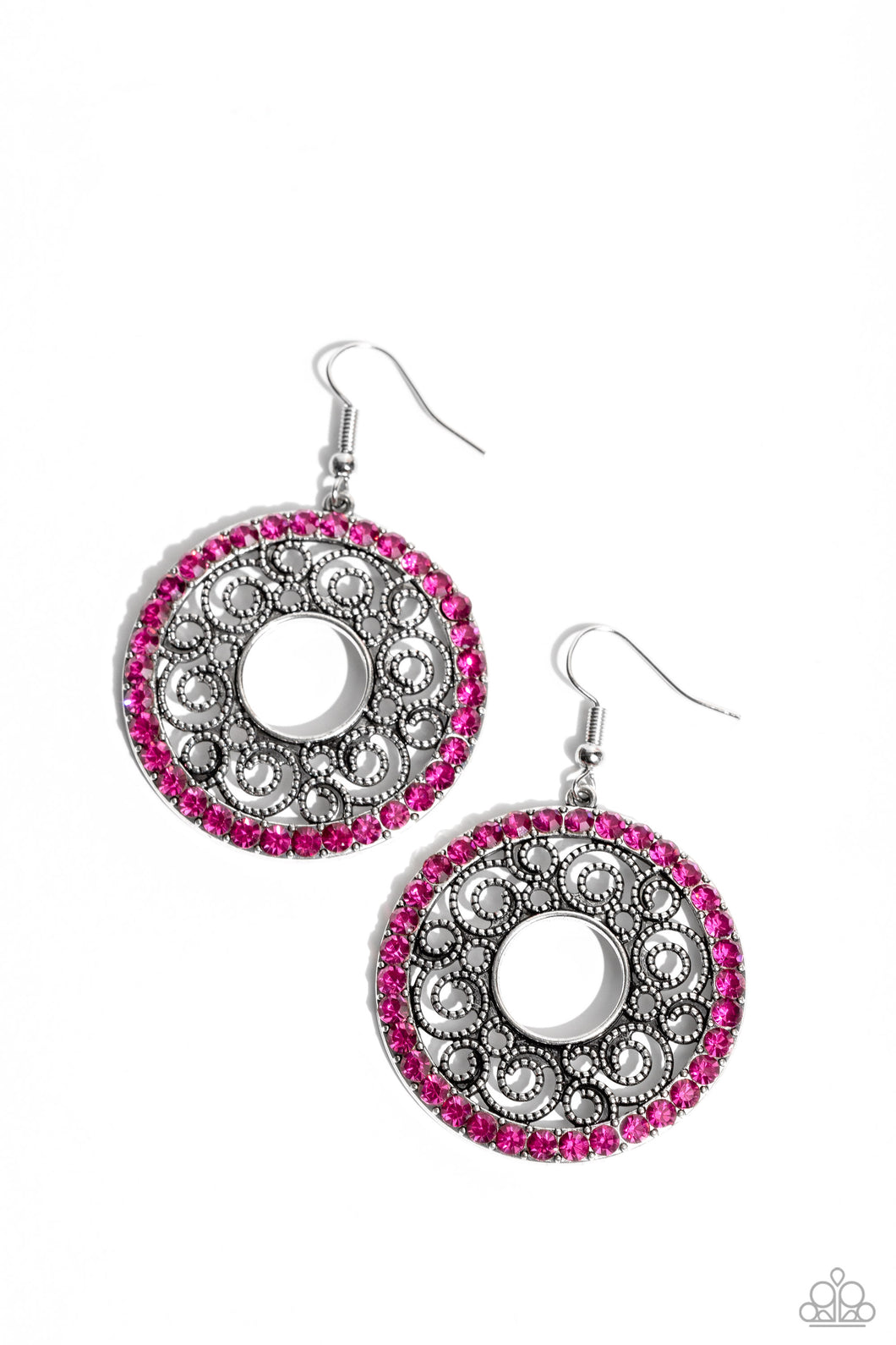 Whirly Whirlpool - Pink Earrings