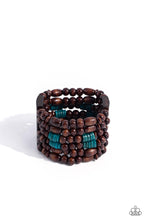 Load image into Gallery viewer, Paradise Palazzo - Blue Stretchy Bracelet
