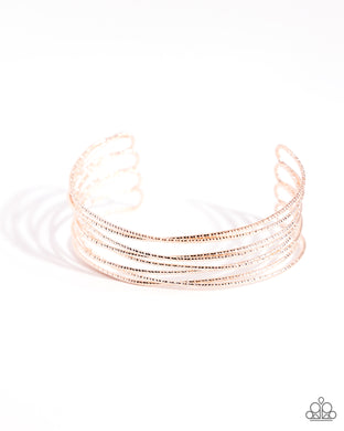 Monochromatic Crossover - Rose Gold Bracelet