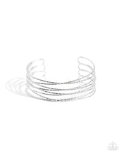 Load image into Gallery viewer, Monochromatic Crossover - Silver Bracelet
