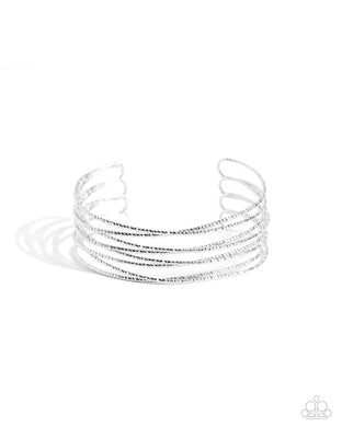Monochromatic Crossover - Silver Bracelet