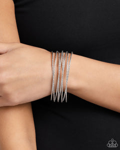 Monochromatic Crossover - Silver Bracelet