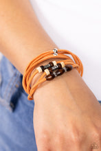 Load image into Gallery viewer, Have a WANDER-ful Day - Orange Sliding Knot Bracelet