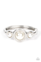 Load image into Gallery viewer, Debutante Daydream - White Hinged Bracelet