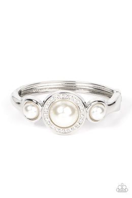 Debutante Daydream - White Hinged Bracelet