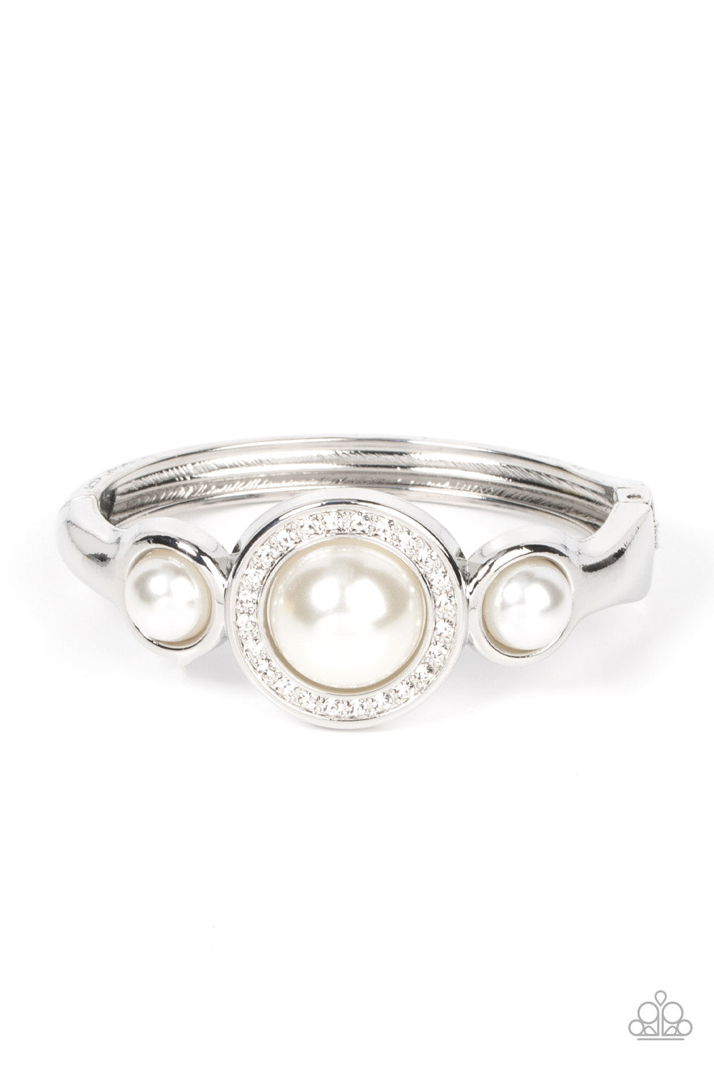 Debutante Daydream - White Hinged Bracelet