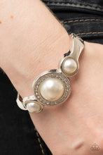 Load image into Gallery viewer, Debutante Daydream - White Hinged Bracelet