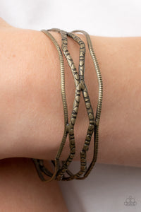 A Narrow ESCAPADE - Brass Bangle Bracelet