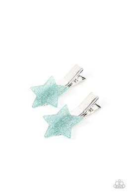 Sparkly Star Chart - Blue Hair Clips