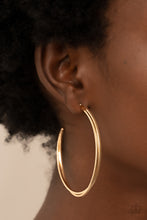 Load image into Gallery viewer, Monochromatic Curves - Gold Hoop Earrings