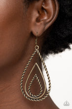 Load image into Gallery viewer, Tastefully Twisty - Brass Earrings