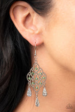 Load image into Gallery viewer, Sentimental Shimmer - Green Earrings