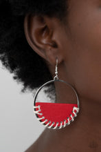 Load image into Gallery viewer, Lavishly Laid Back - Red Earrings