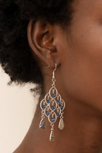 Load image into Gallery viewer, Sentimental Shimmer - Blue Earrings