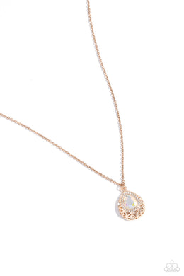 Gracefully Glamorous - Rose Gold Necklace