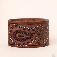 Load image into Gallery viewer, Paisley Pioneer - Purple Snap Bracelet