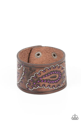 Paisley Pioneer - Purple Snap Bracelet